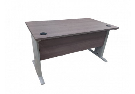 Bureau TEXAS Métal L180 P80 H75 cm chêne grisé