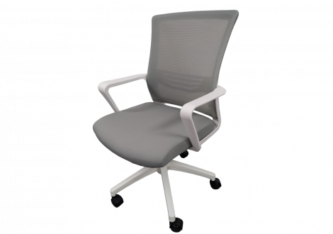 Fauteuil Dactylo MUSCA Blanc/Gris