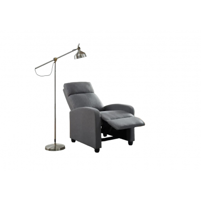 Fauteuil relax tissu JANE GRIS ANTHRACITE 